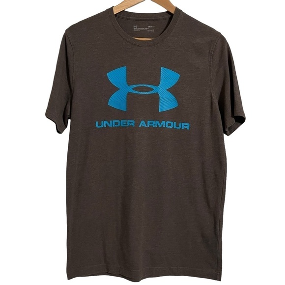 Under Armour Loose Fit Heat Gear Brown T-Shirt Size Small - Picture 1 of 8